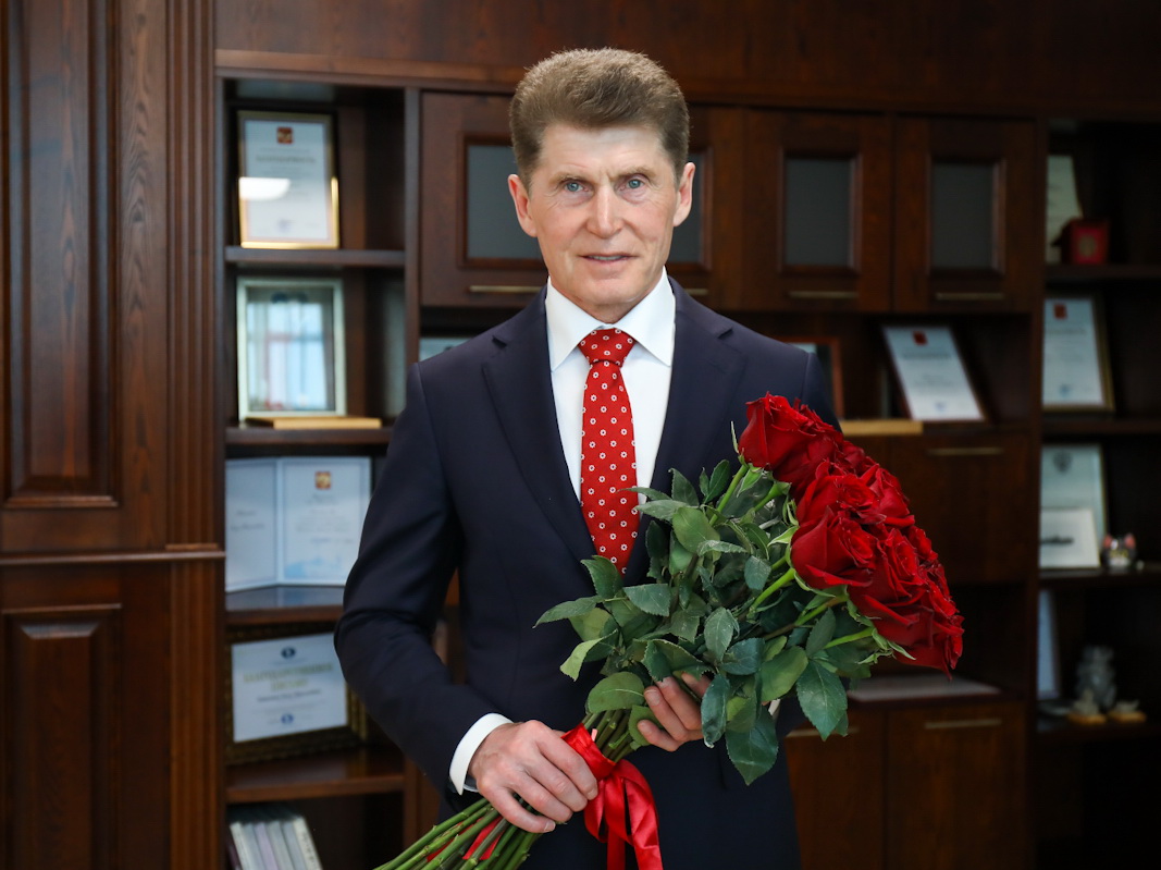 Поздравление Губернатора Приморского края Олега Кожемяко с Международным женским днем.